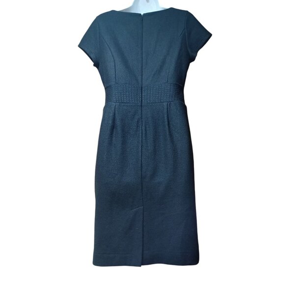 Banana Republic Wool Short Sleeve Little Black Dress Womens M Classic Luxury - Picture 2 of 6